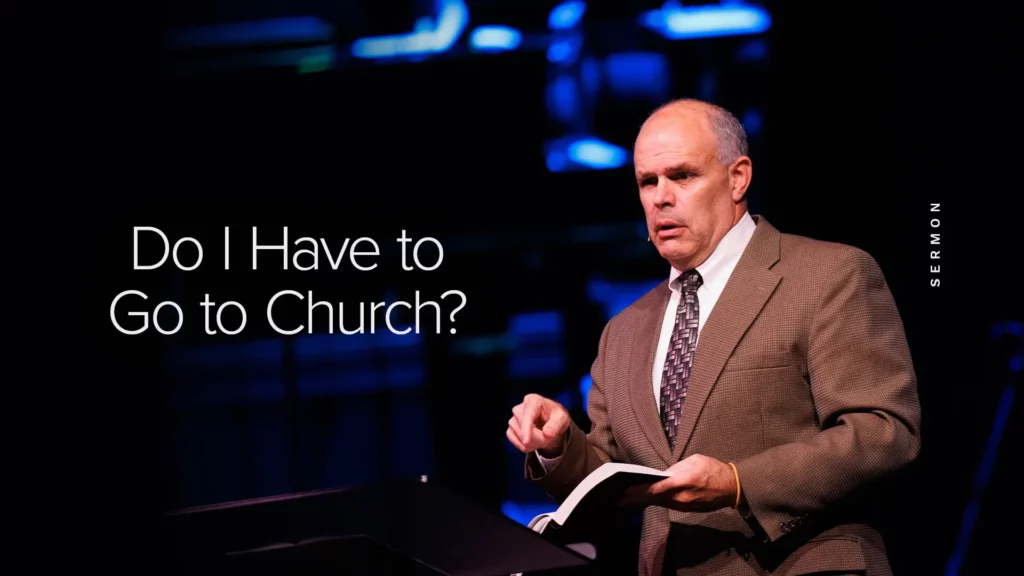 Pastor David Rose preaching sermon "Do I Have to Go to Church?" at Trinity Baptist Church.