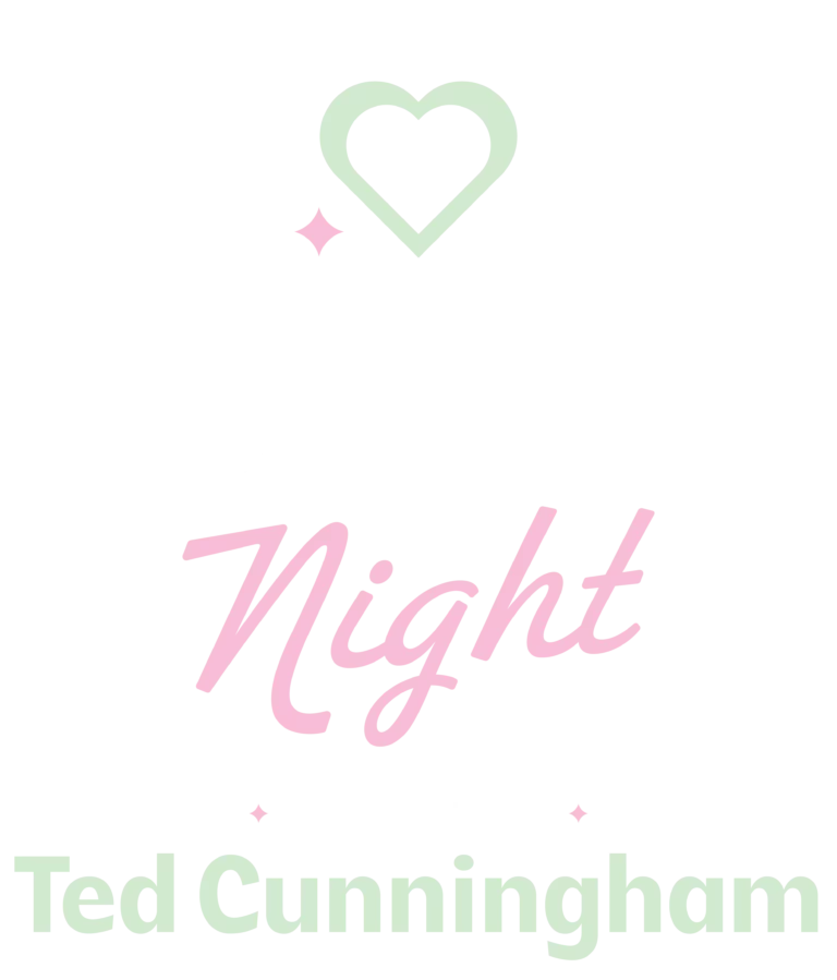 Date Night with Ted Cunningham logo in white, pink, and mint on black background