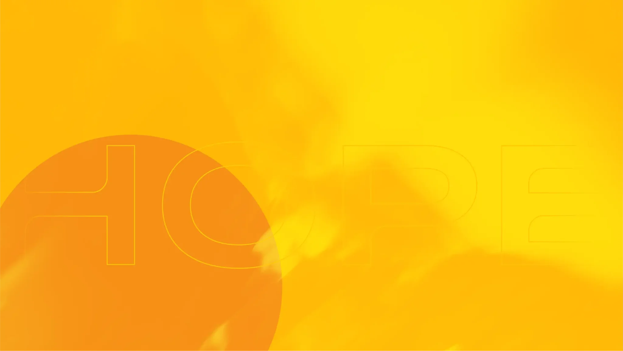 Bright yellow abstract background with orange and gold accents