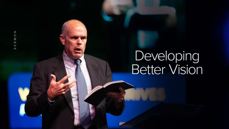 Pastor David Rose preaching "Developing Better Vision" at Trinity Baptist Church