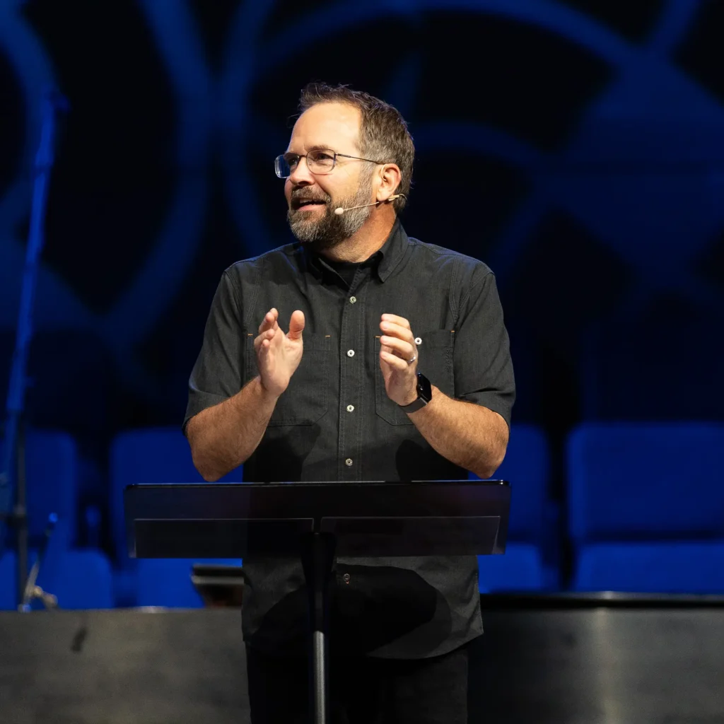 Ted Cunningham speaking during the Building Strong Families sermon.