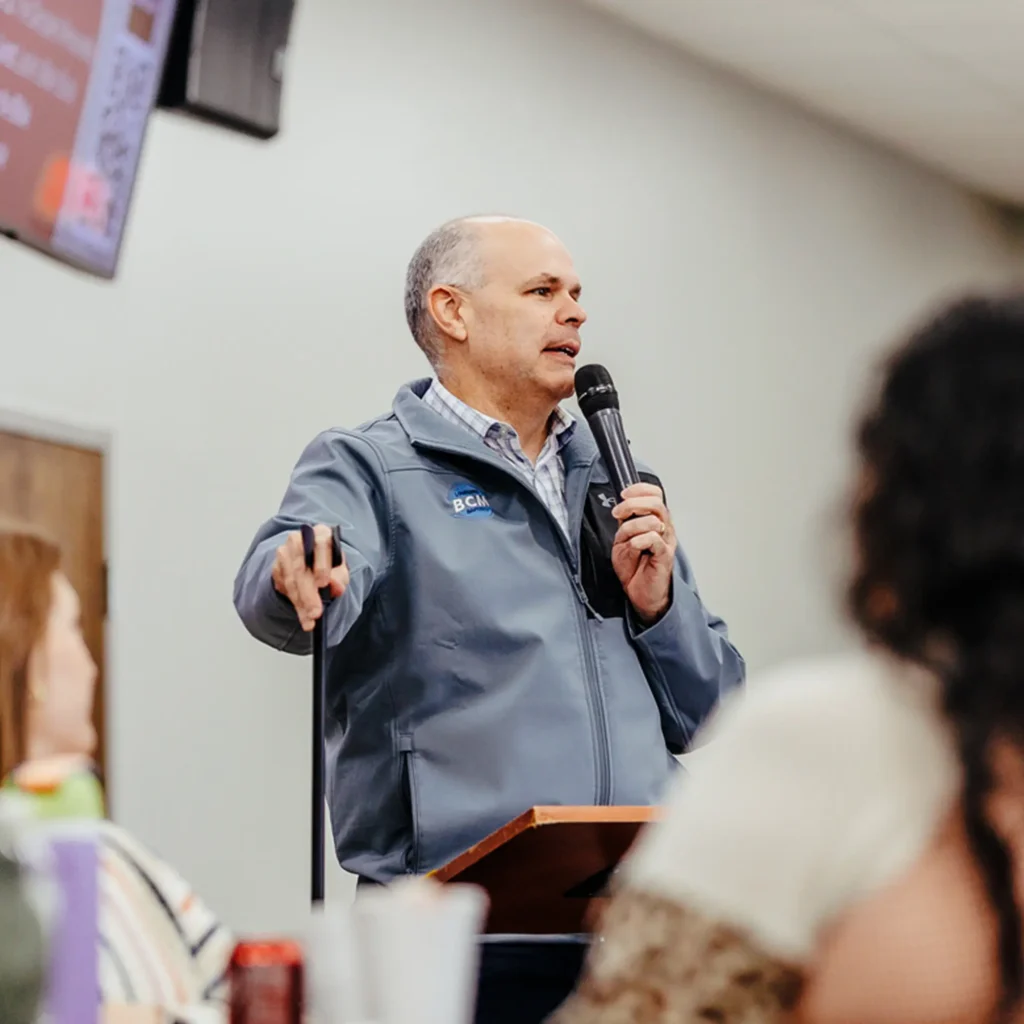 Pastor David Rose leading discussion in Midweek Roots and Rocks class