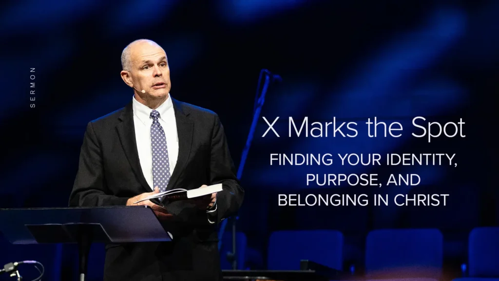 Pastor David Rose preaching "X Marks the Spot" at Trinity Baptist.