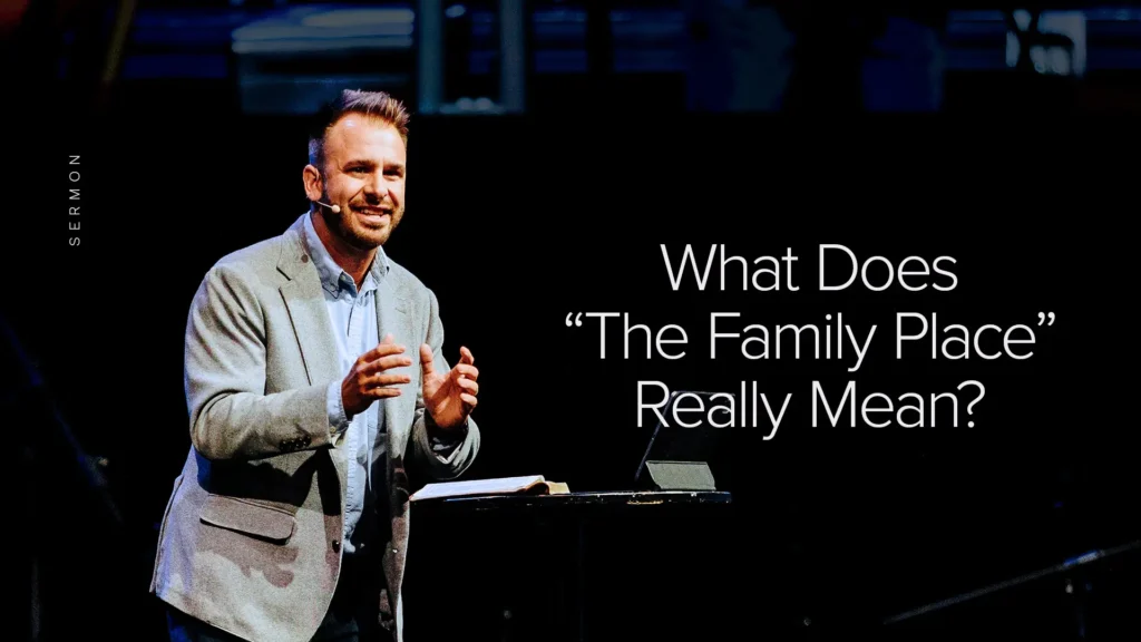 Executive Pastor Ryan James preaching at Trinity Baptist Church about ‘The Family Place