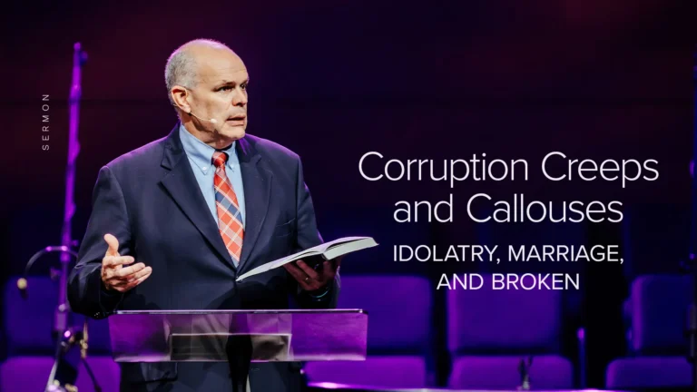 Pastor David Rose preaching on idolatry and broken worship at Trinity Baptist Church.