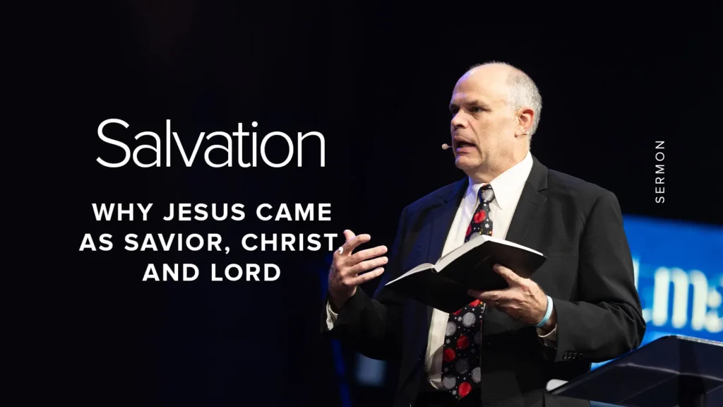 Sermon graphic for 'Salvation: Why Jesus Came as Savior, Christ, and Lord' by Pastor David Rose of Trinity Baptist Church.