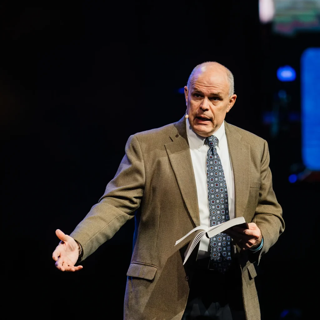 Dr. David Rose preaching at Trinity Baptist Church about the Lord’s Supper