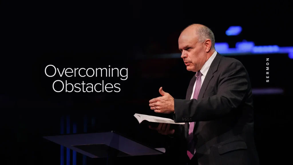 Pastor David Rose preaching 'Overcoming Obstacles' at Trinity Baptist Lake Charles.