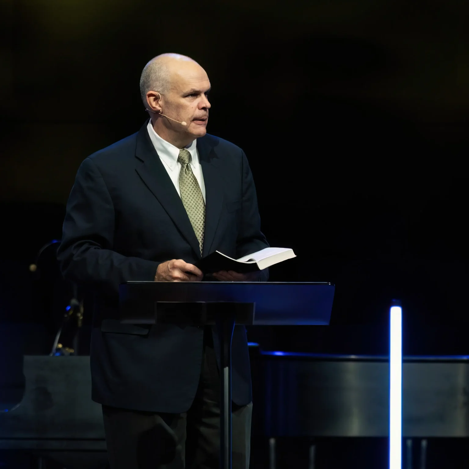 Pastor David Rose preaching Suffering But Secure at Trinity Baptist Church in Lake Charles.