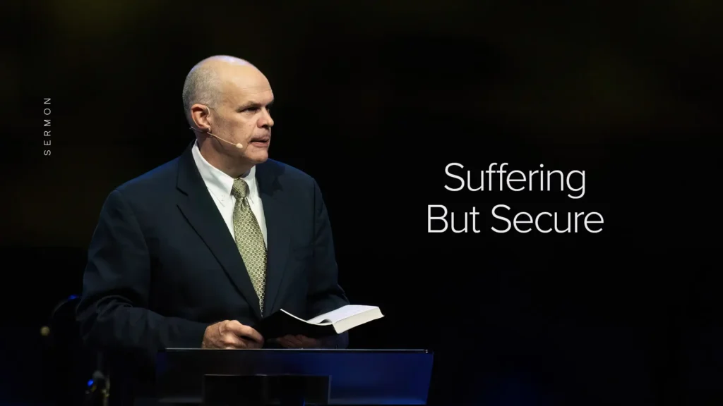 David Rose preaching Suffering But Secure sermon at Trinity Baptist Church.