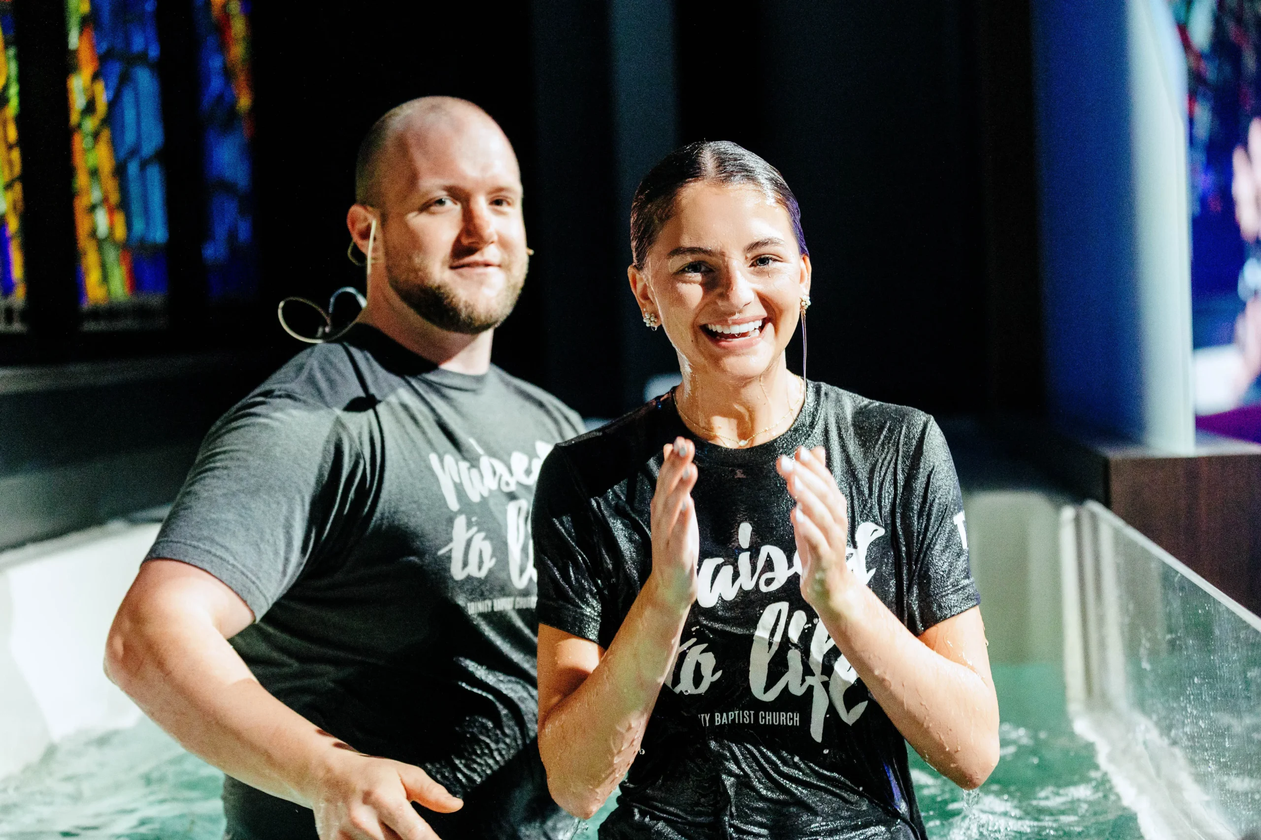 Trinity baptist church lake charles centennial baptism raised to life